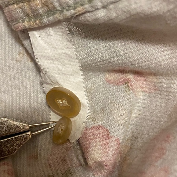 Vintage L.L.Bean Floral Corduroy Button Down Shirt Cottagecore Medium - Picture 6 of 6